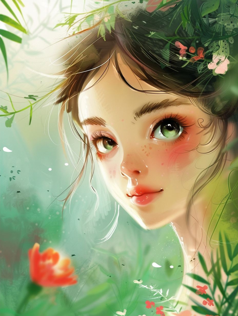 Ethereal Blooms: A Digital Portrait Series - Image 2