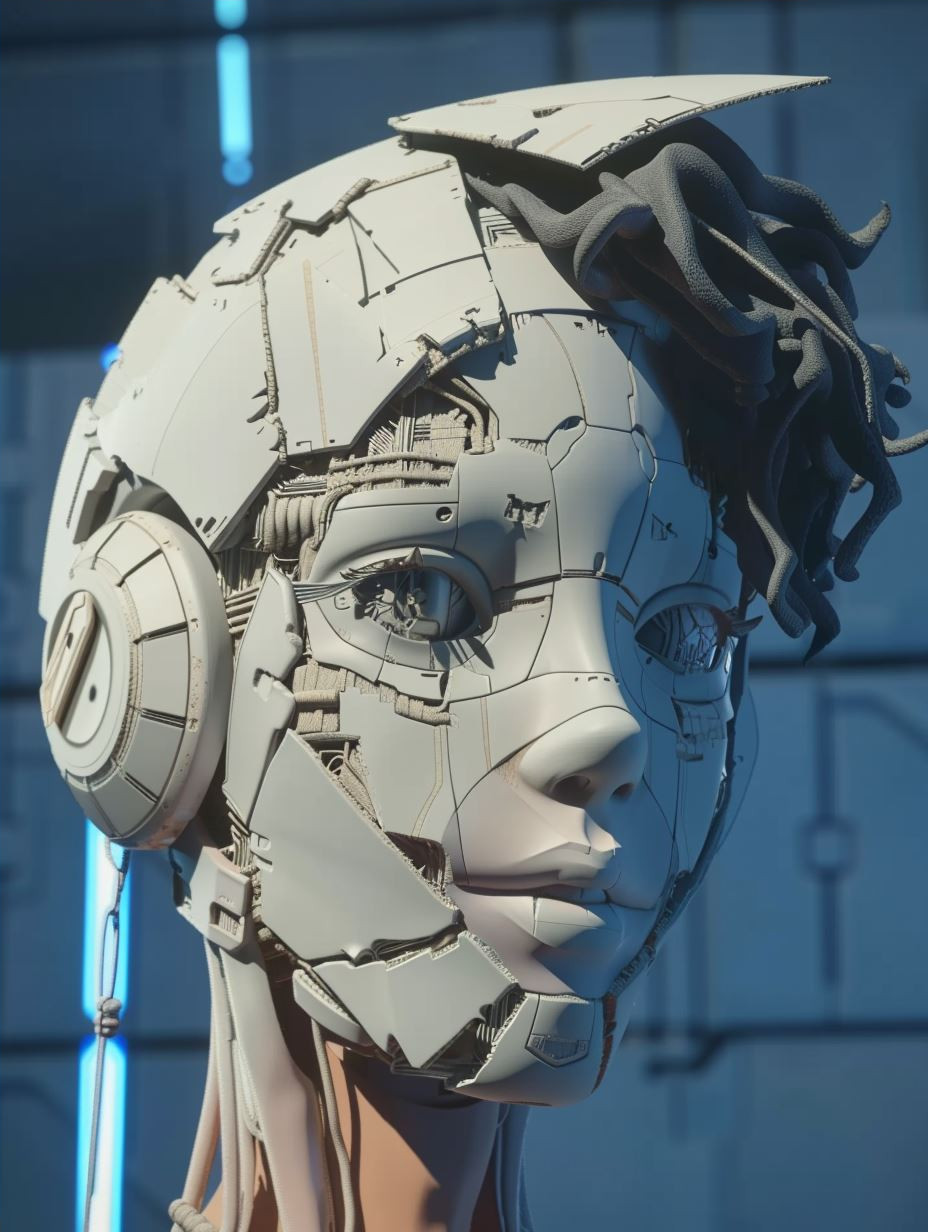 Cybernetic Gaze in Digital Decay - Image 4