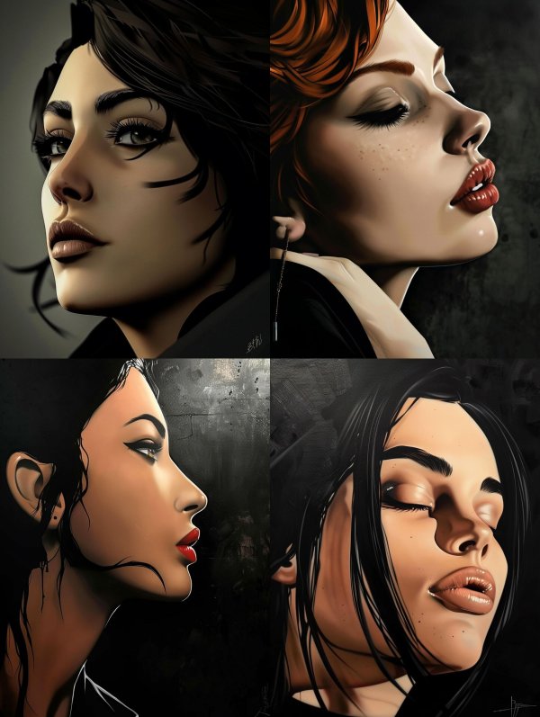 Mystic Gazes: A Study in Digital Beauty