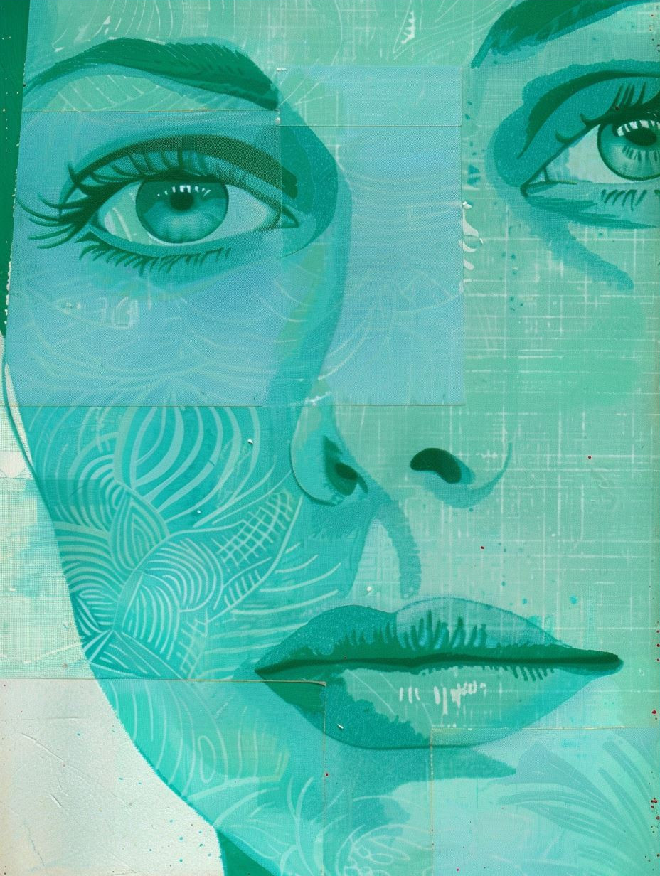Cyan Distorted Gaze - Image 3