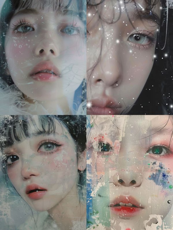 Ethereal Dreamy Portrait Collage