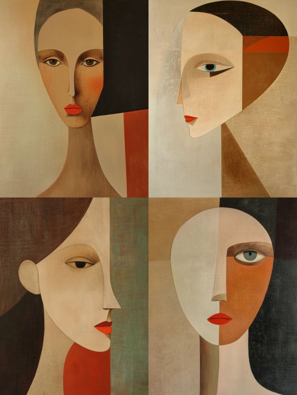 Geometric Echoes of Feminine Grace