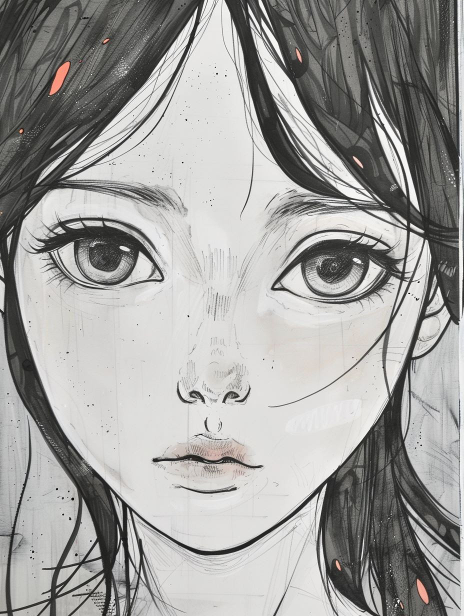 Ethereal Ink Line Portrait - Image 4