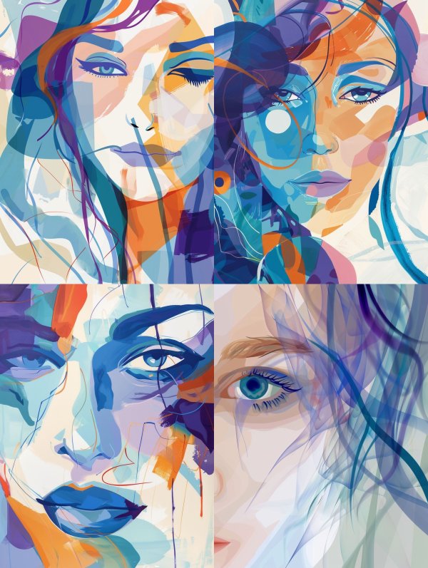 Abstract Prism Portrait Study