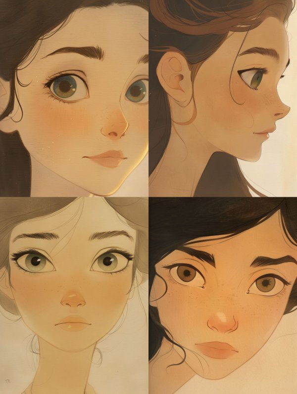 Ethereal Gaze: Digital Portrait Studies