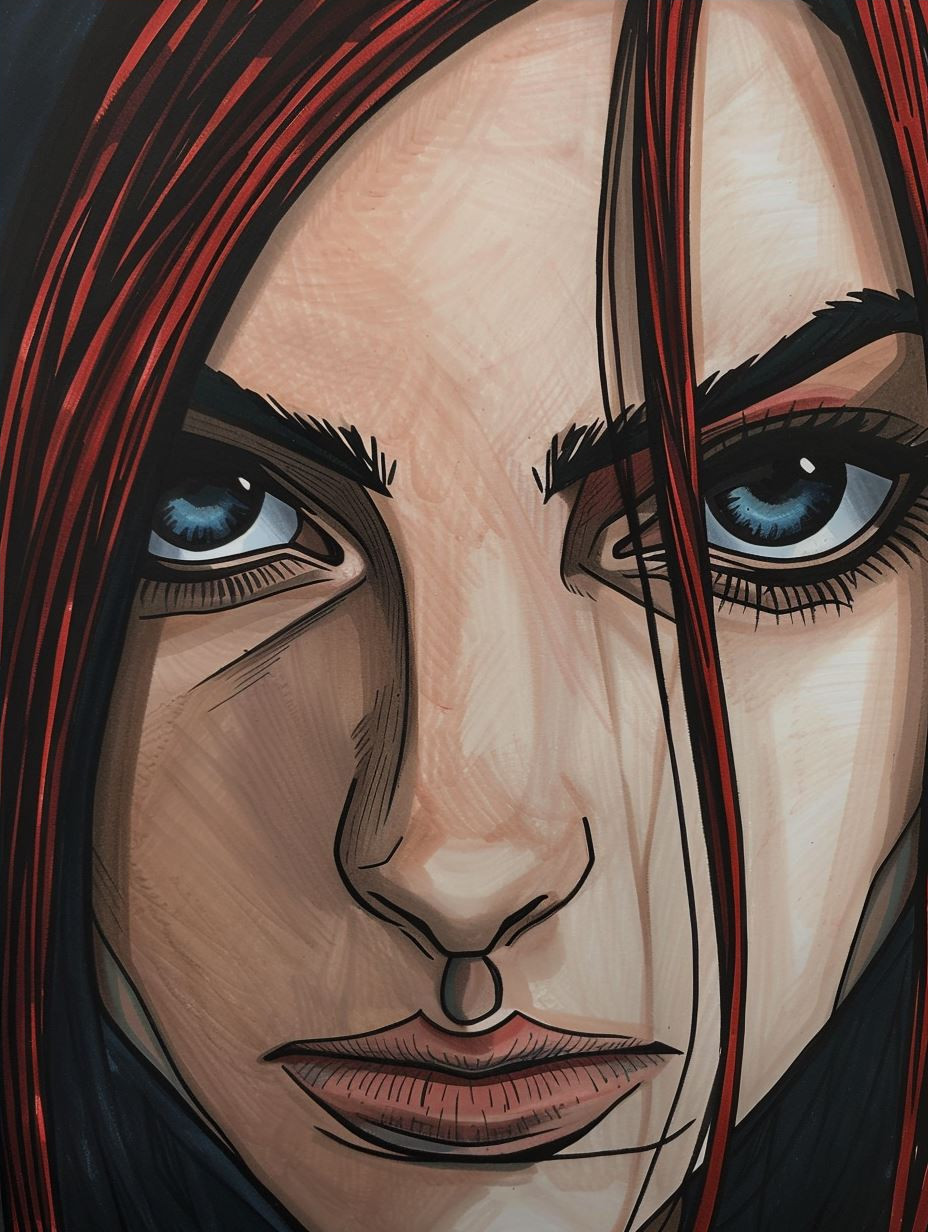 Dark Cinematic Digital Portrait Study - Image 4