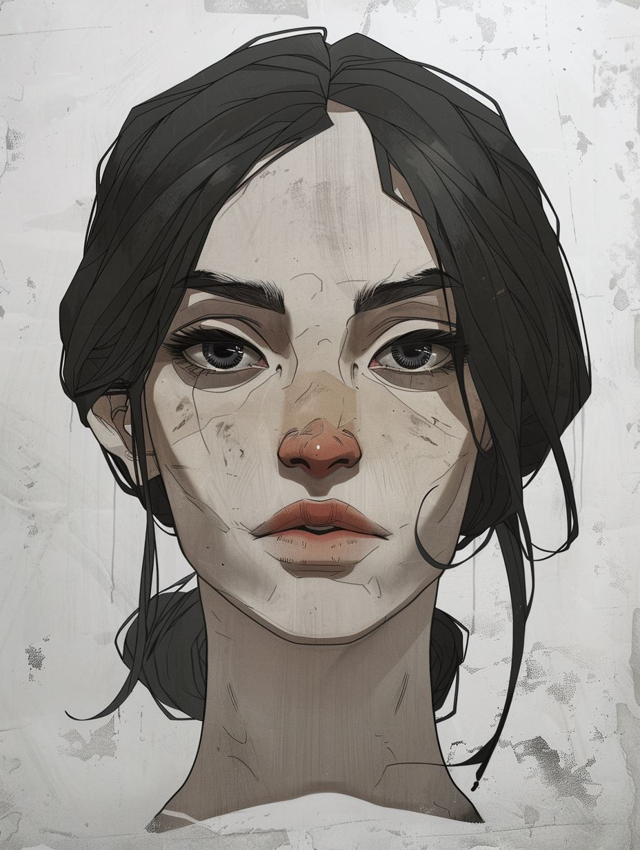 Moody Charcoal Portrait Concept Study - Image 3