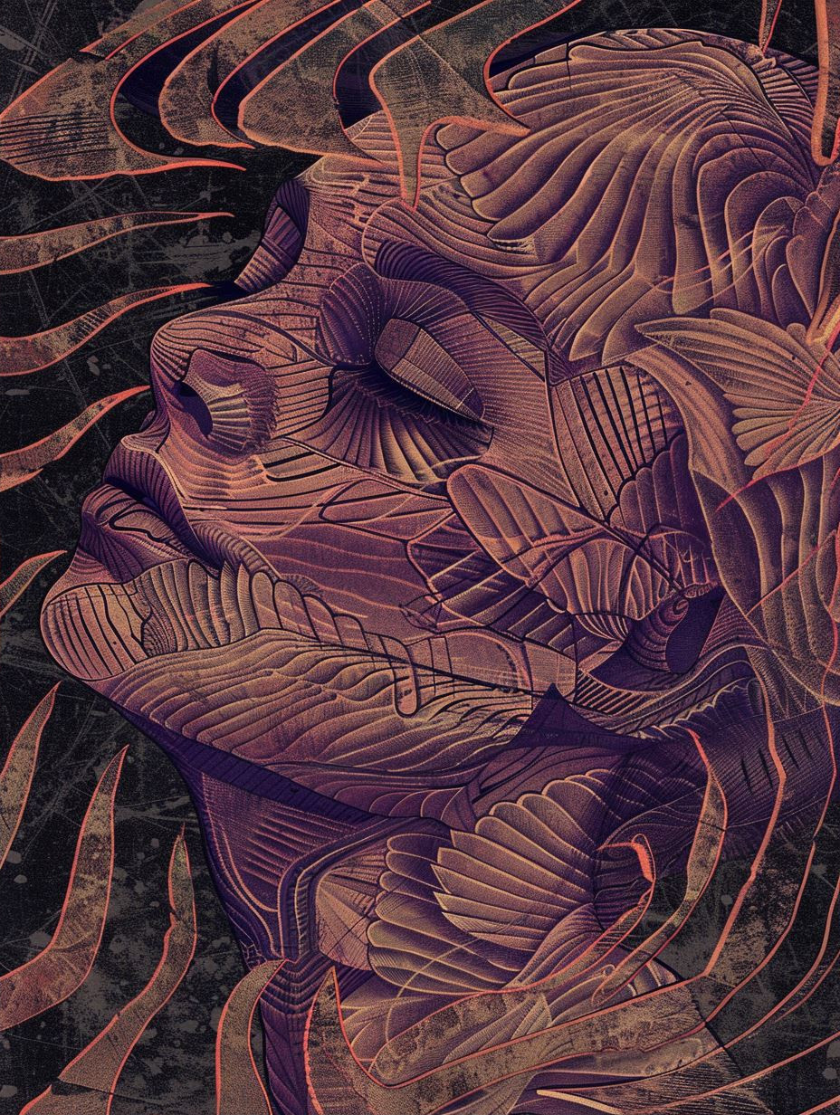 Surrealist Violet Ethereal Portraits - Image 2