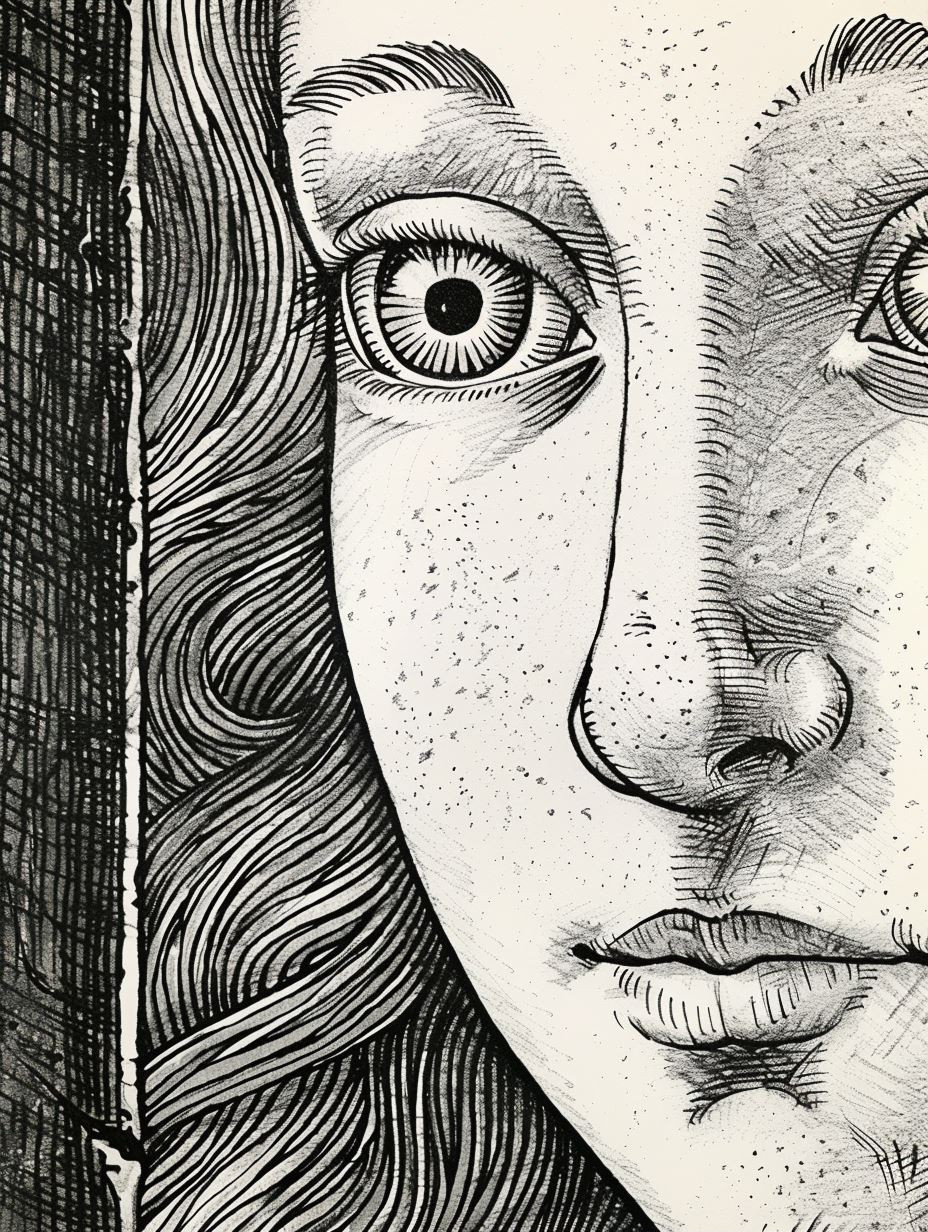 Fragmented Gazes in Ink - Image 1