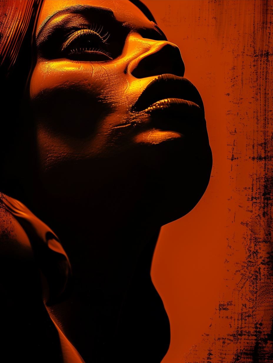 Golden Mask Surrealist Portrait - Image 3