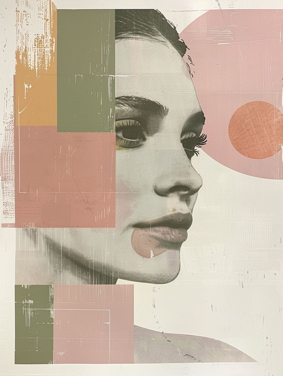 Abstract Geometric Portrait Collage