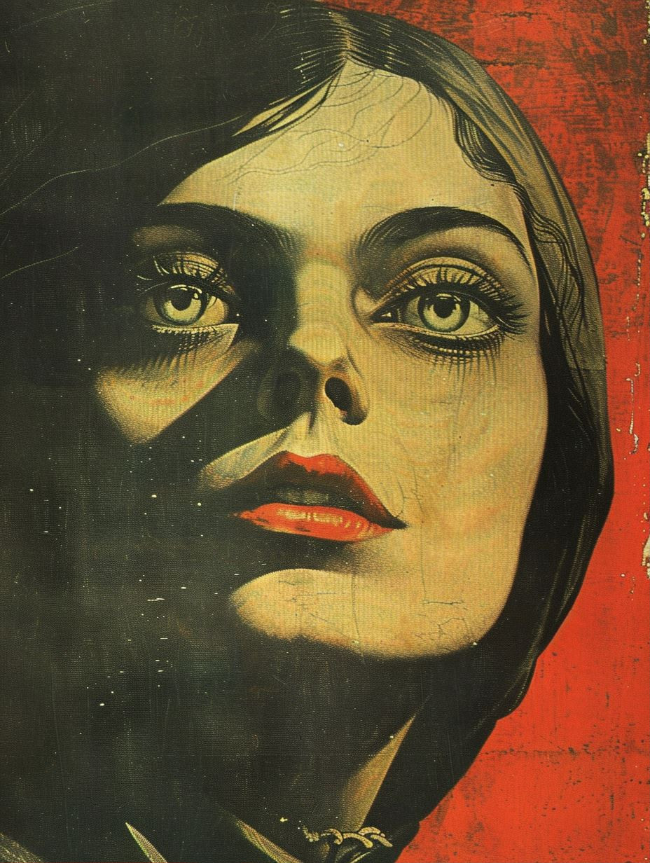 Vintage Noir Pulp Portrait