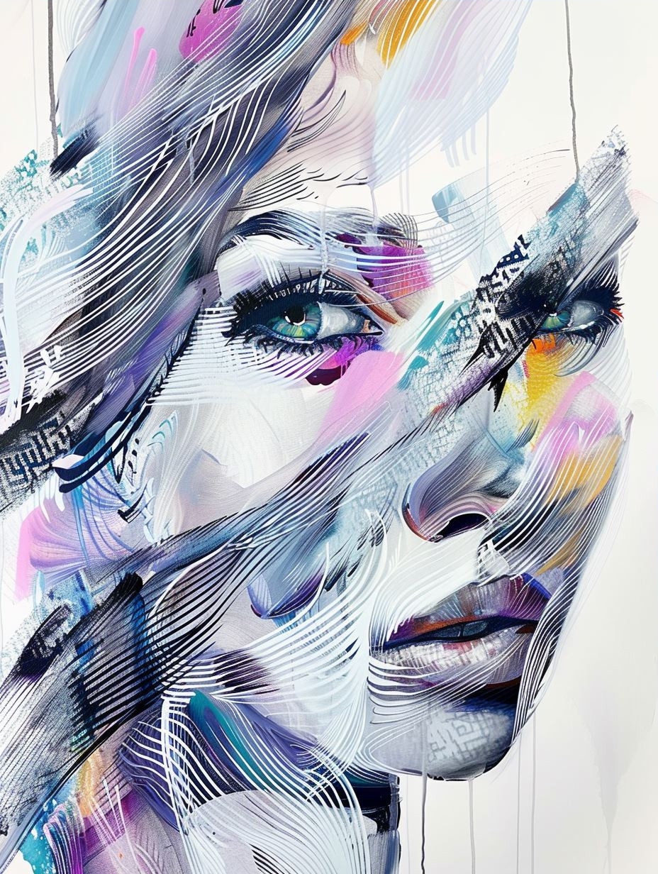 Abstract Neon Portrait Fusion - Image 3
