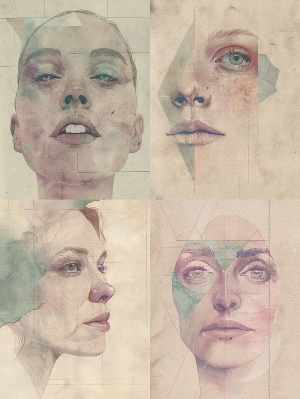 Geometric Soul: A Study of Fragmented Beauty