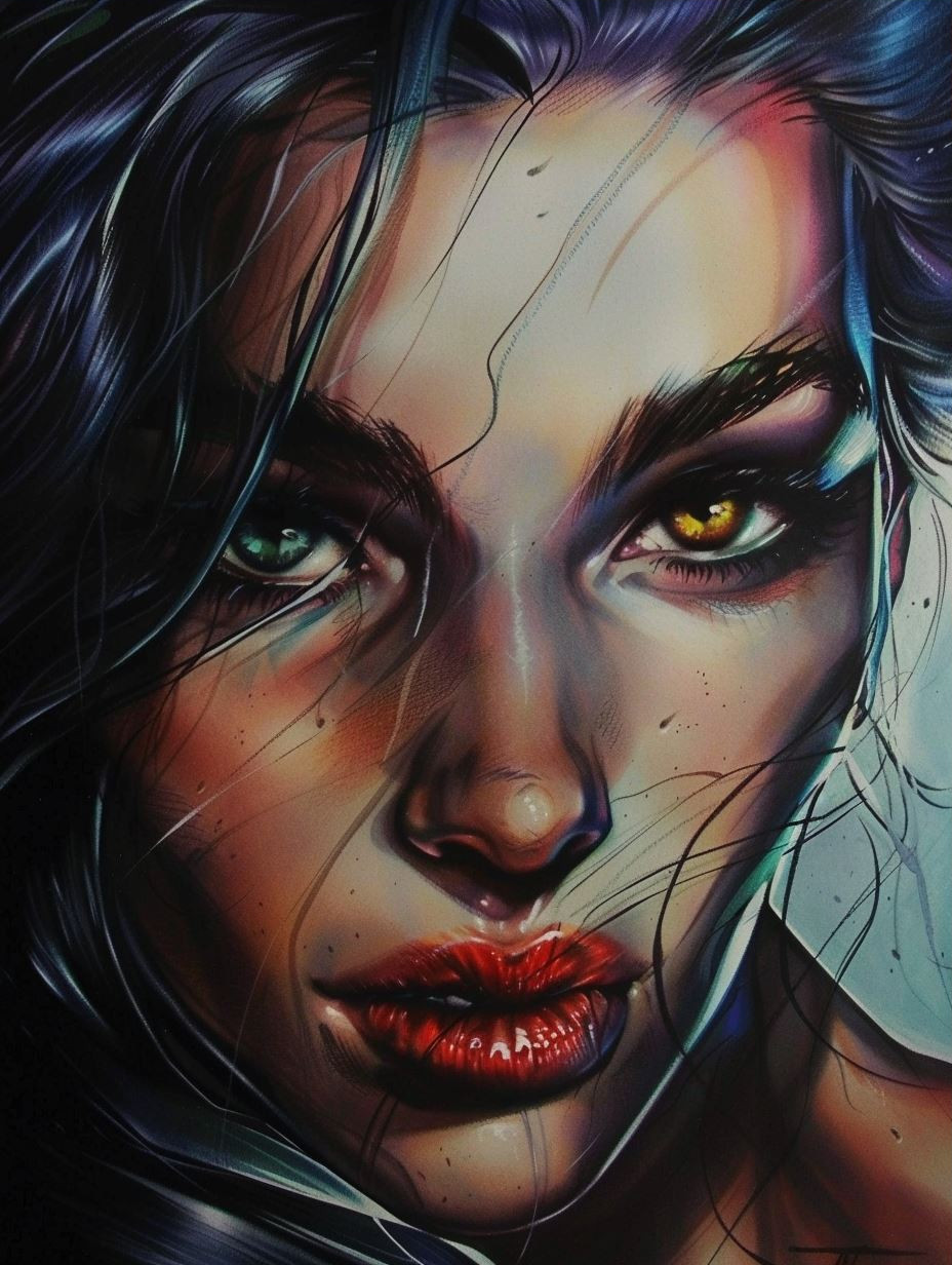 Ethereal Gazes: A Study of Feminine Beauty - Image 3