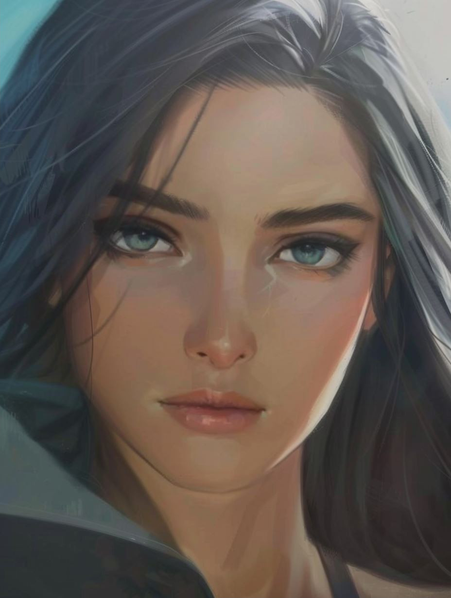 Ethereal Gazes: A Digital Portrait Study - Image 2