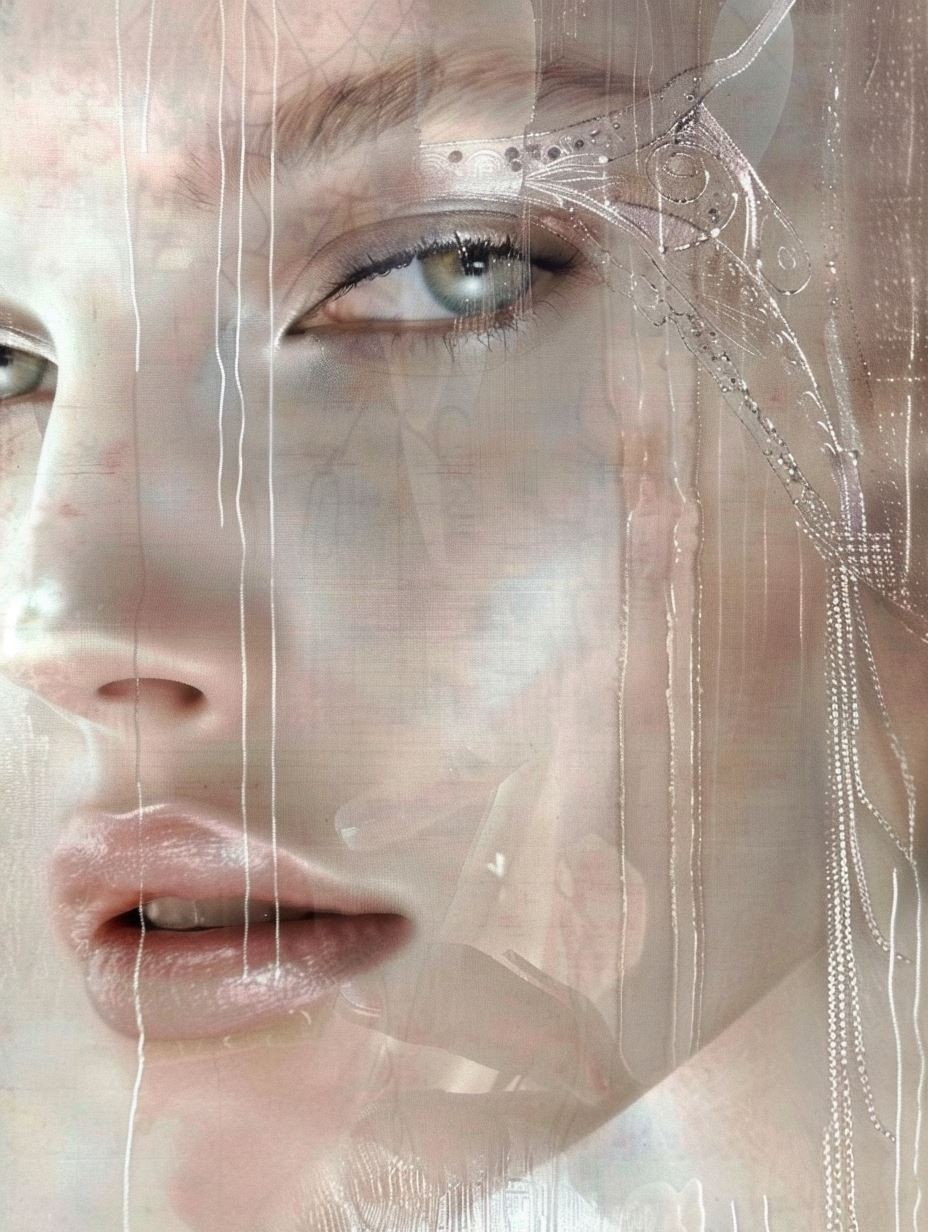 Fractured Ethereal Glass Portrait - Image 2