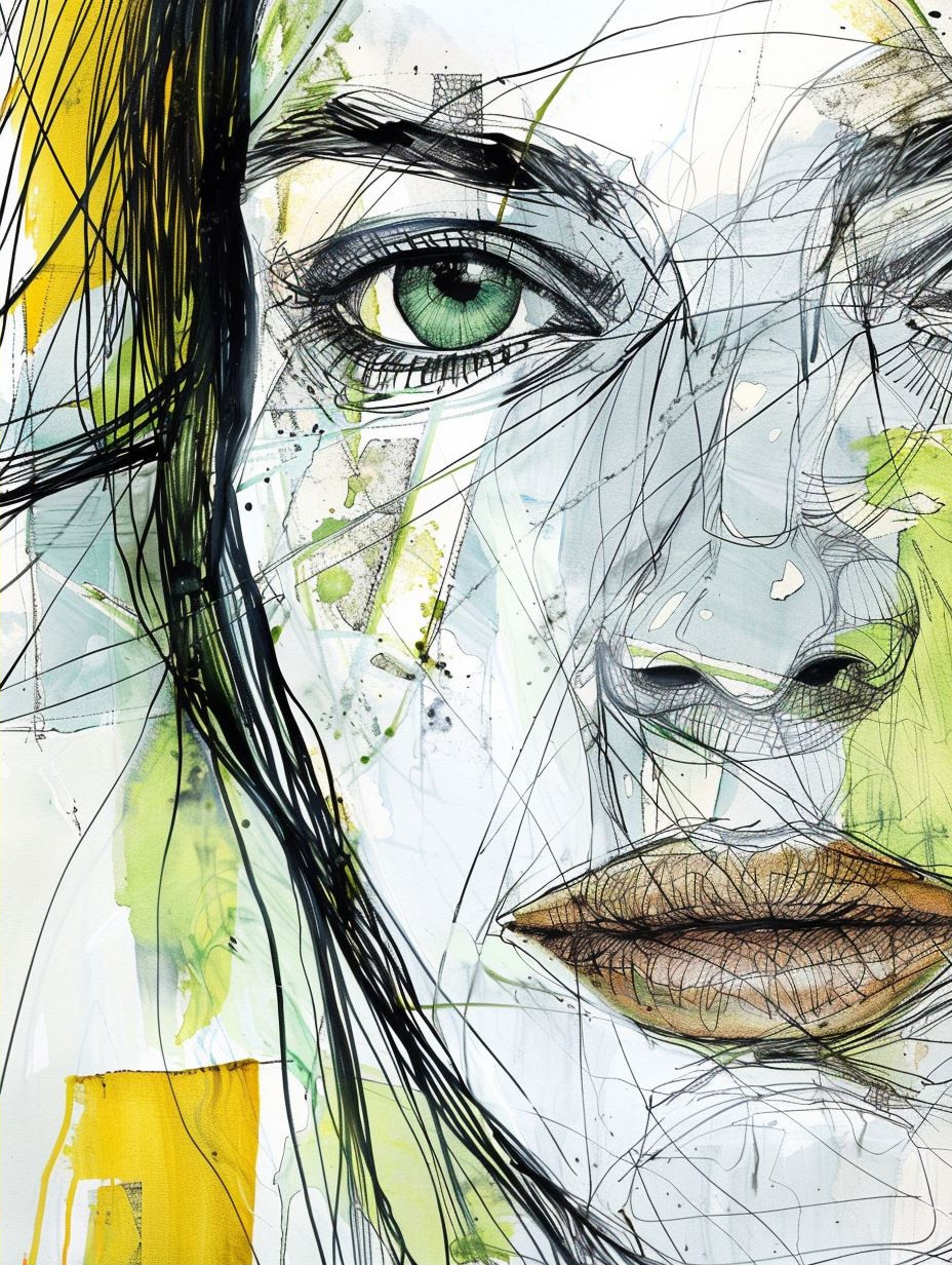 Fragmented Urban Portrait Sketch - Image 2