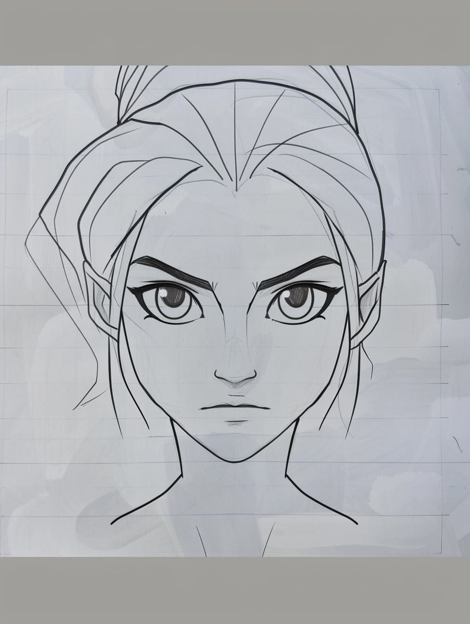 Ethereal Blue Gaze Portrait - Image 3