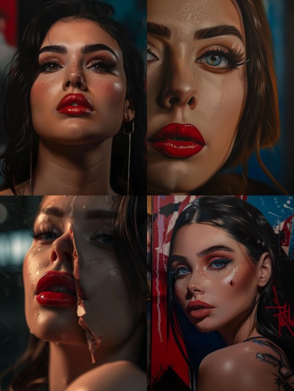 Fragmented Beauty: A Digital Portrait Study