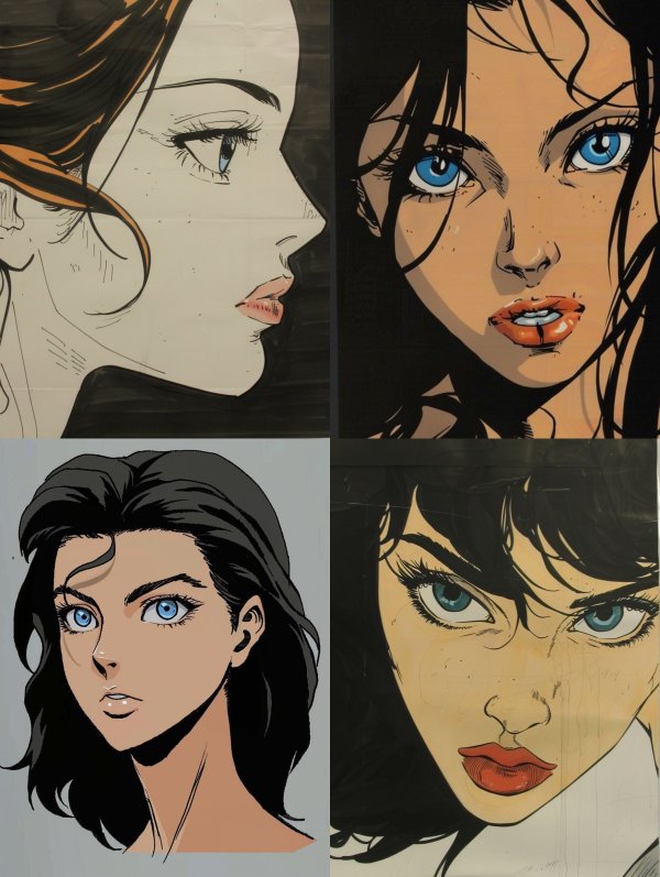 Moody Noir Anime Portraits
