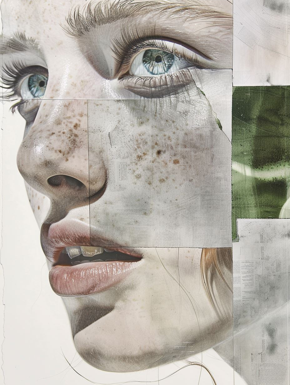 Fragmented Beauty: A Mixed Media Study - Image 3
