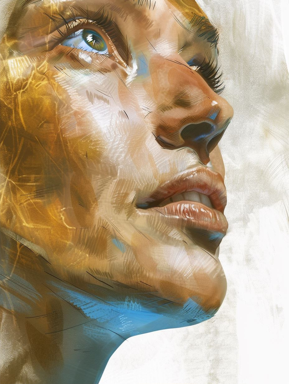 Ethereal Blue Toned Portrait Studies - Image 2