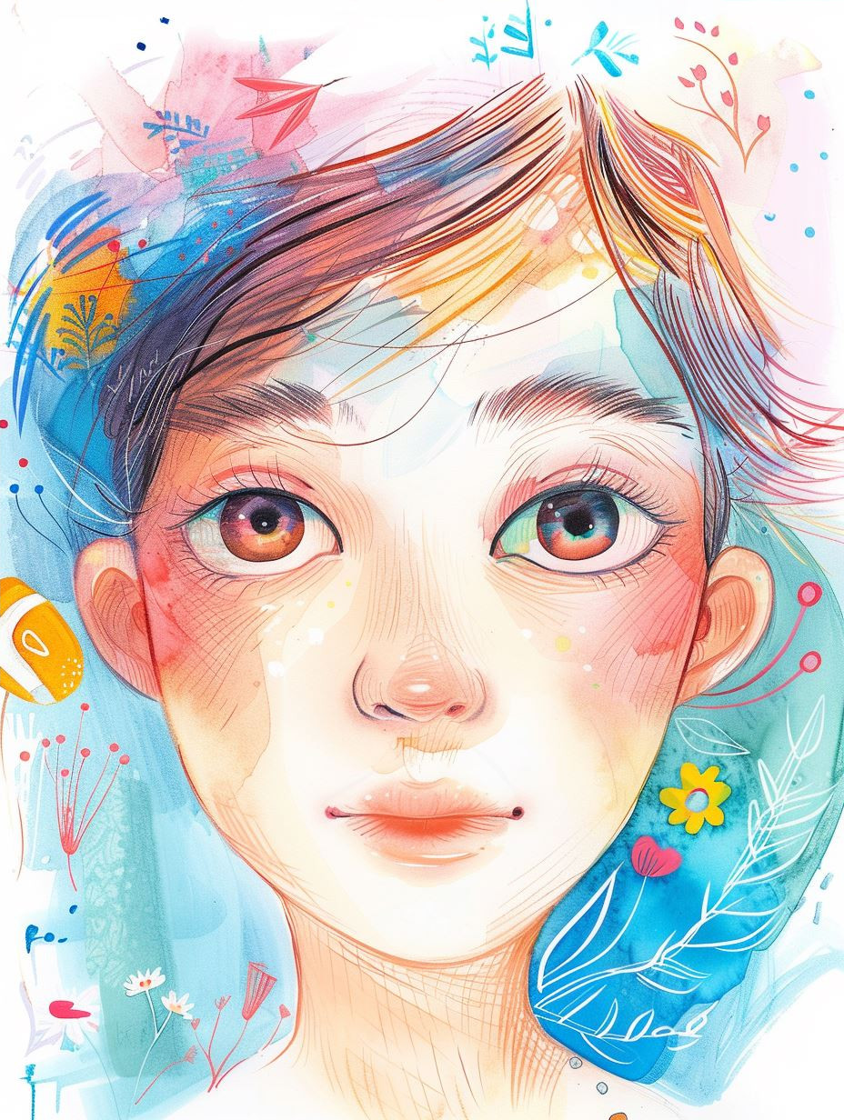 Ethereal Gazes in Digital Watercolor - Image 4