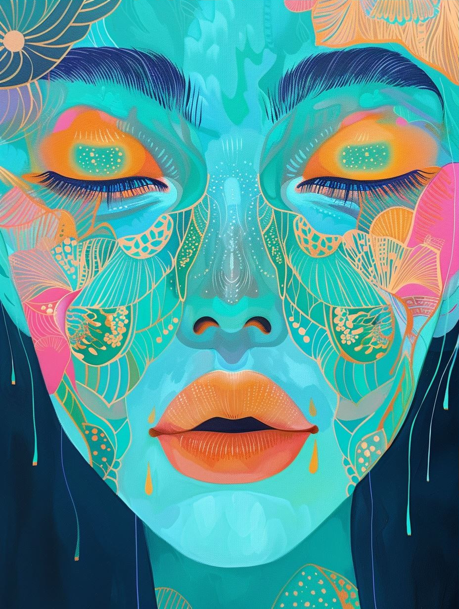 Celestial Bloom Ethereal Portrait - Image 3