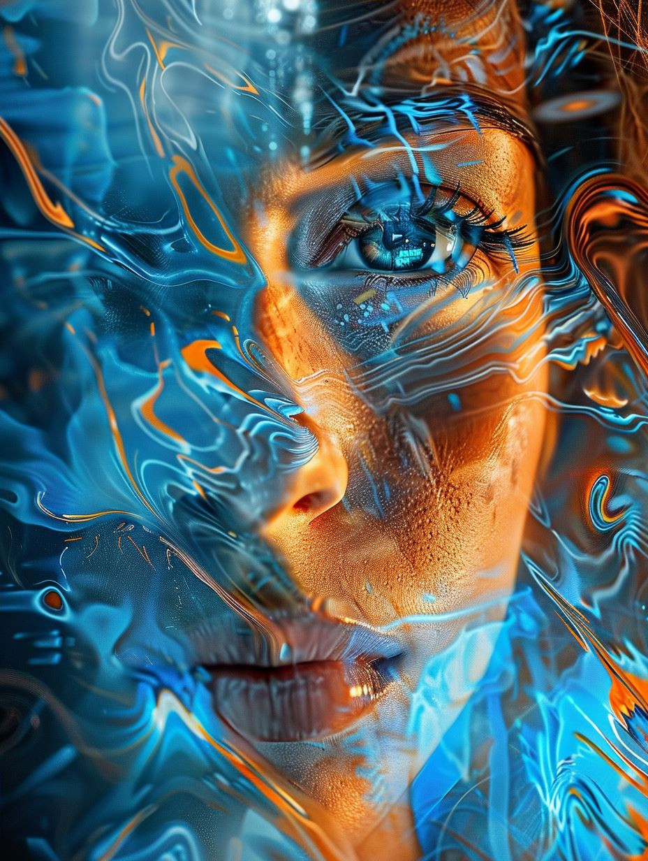 Luminous Neural Flow Portrait - Image 4