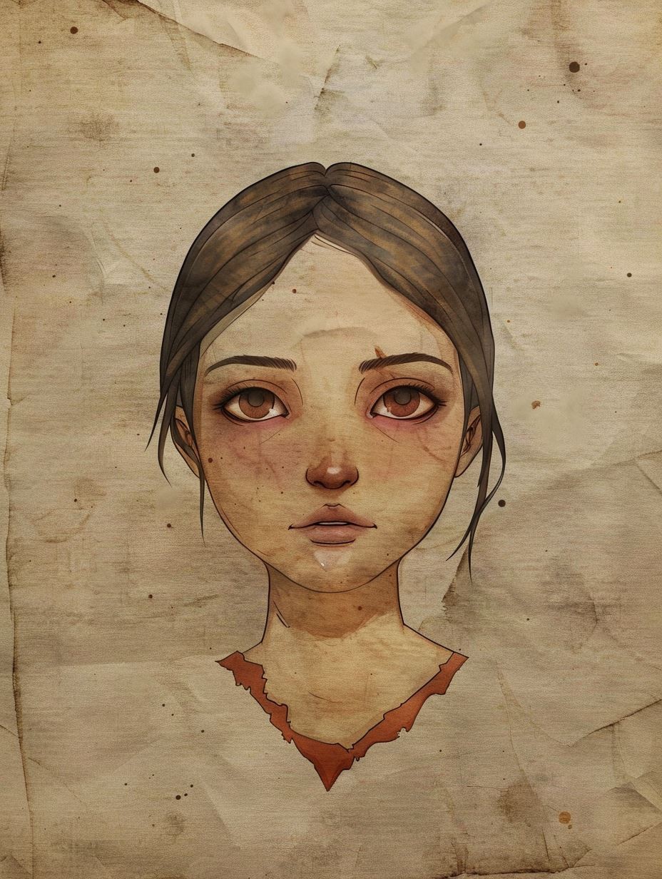 Rustic Watercolor Portrait Study - Image 3