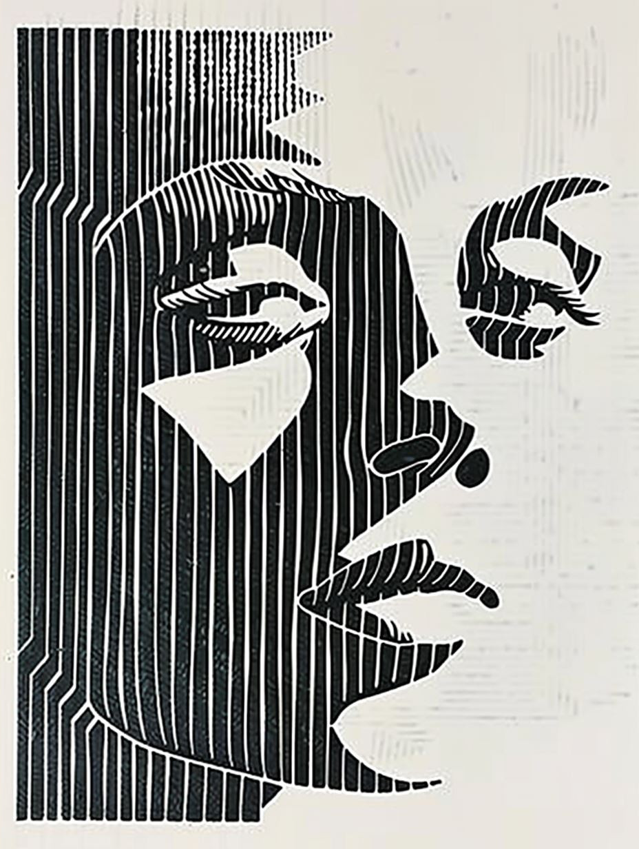 Linear Noir Silhouette Portrait - Image 2