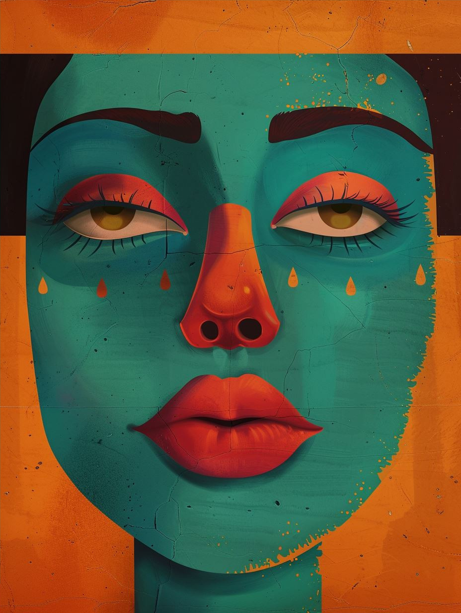 Surreal Teal Portrait Studies - Image 4