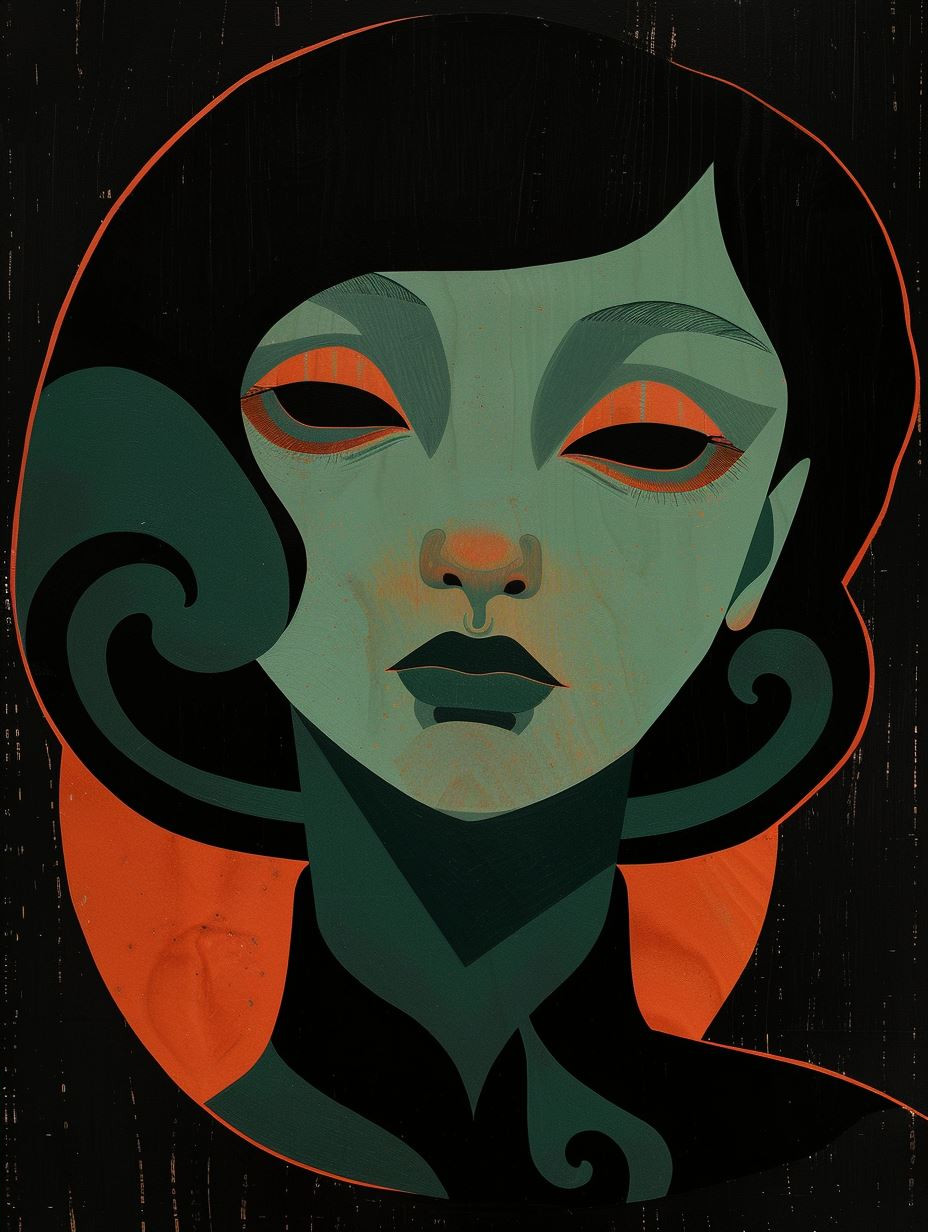 Ethereal Teal Noir Portraits - Image 2