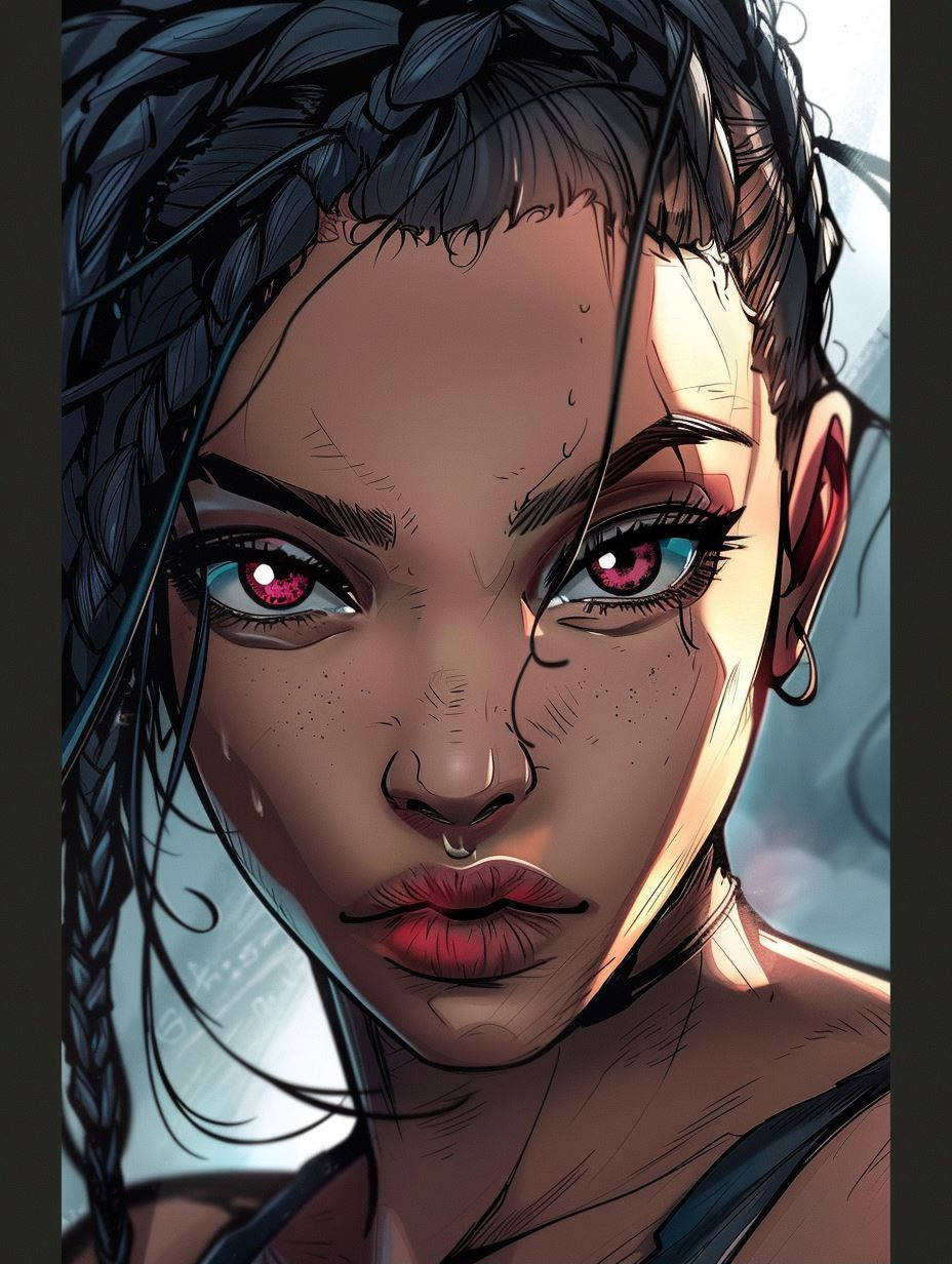 Dark Cinematic Digital Portrait Study - Image 1