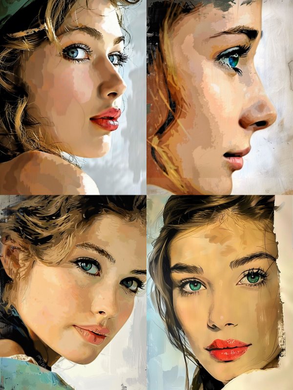 Ethereal Gazes in Digital Oil