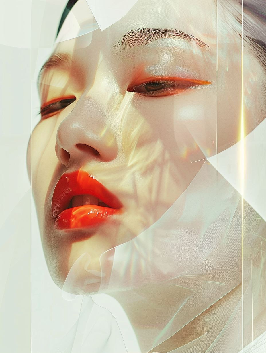 Ethereal Glass Prism Portrait