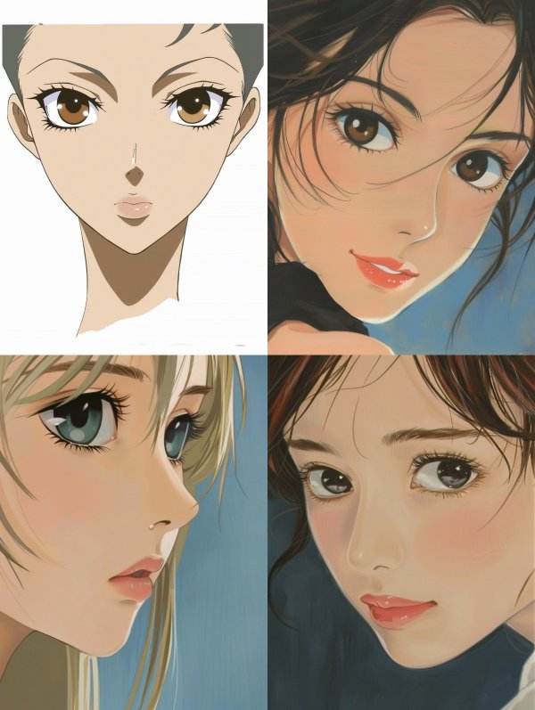 Minimalist Modern Anime Portrait