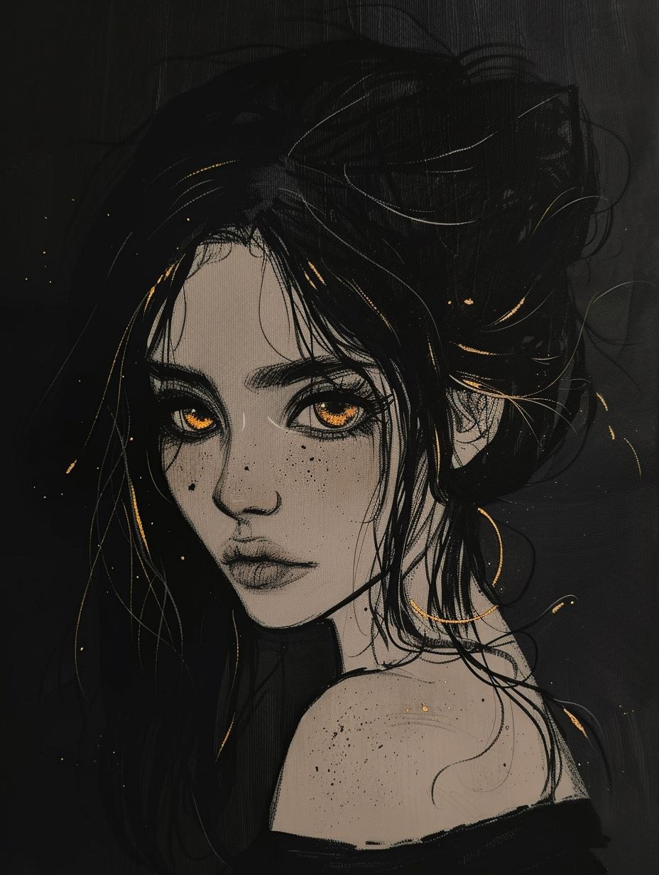 Golden Glimmer in Eternal Night - Image 2
