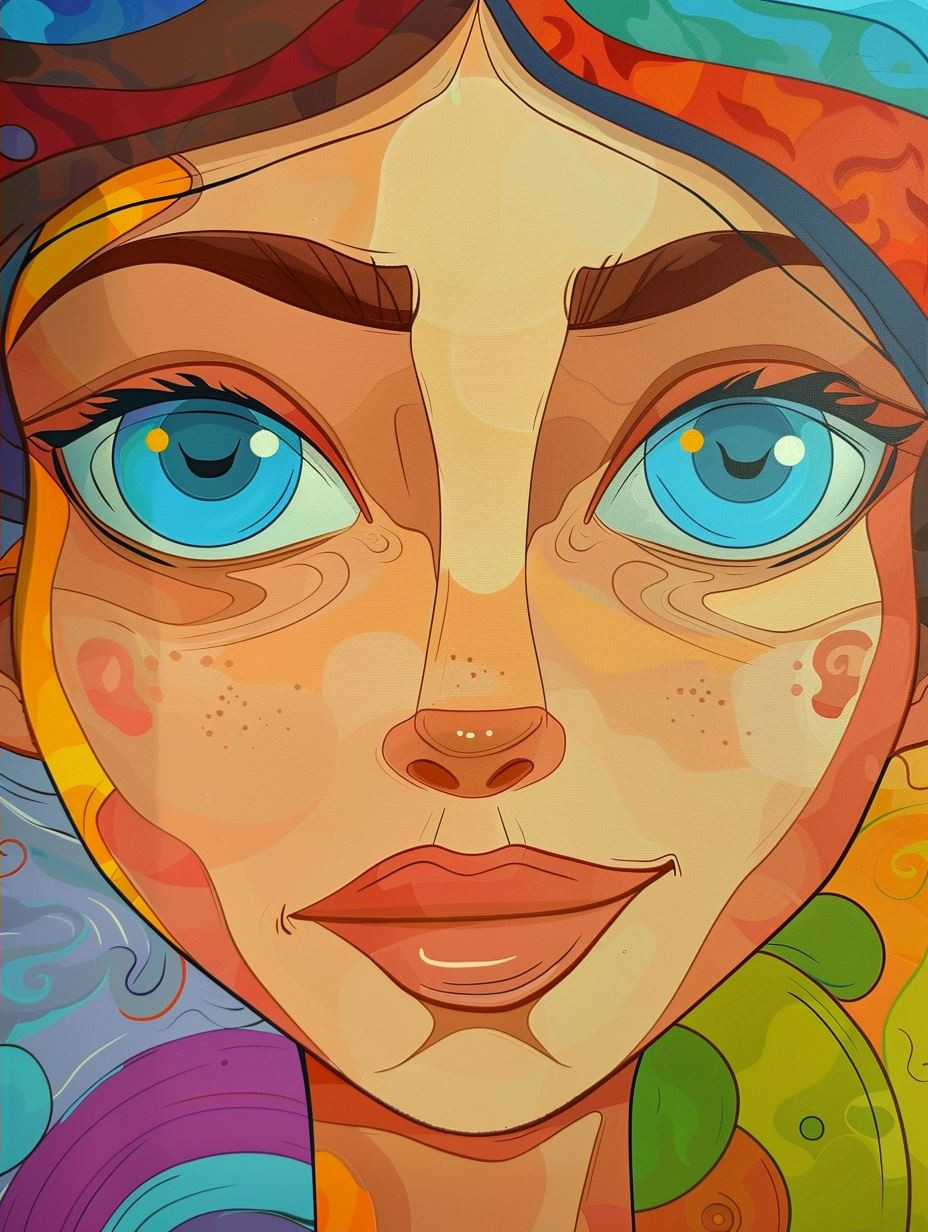 Vibrant Surrealist Female Portraits - Image 2