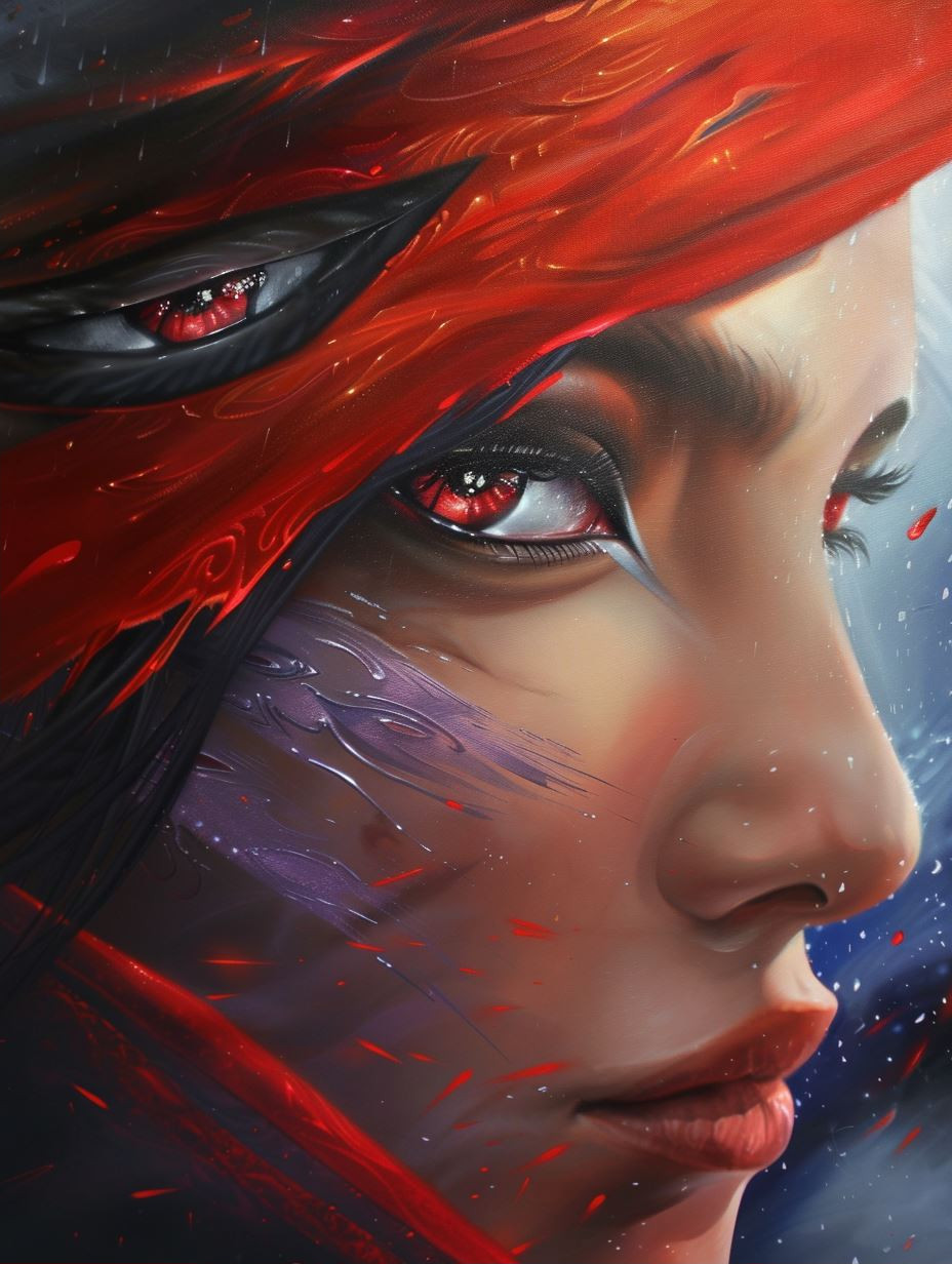 Crimson Passion Portrait - Image 2
