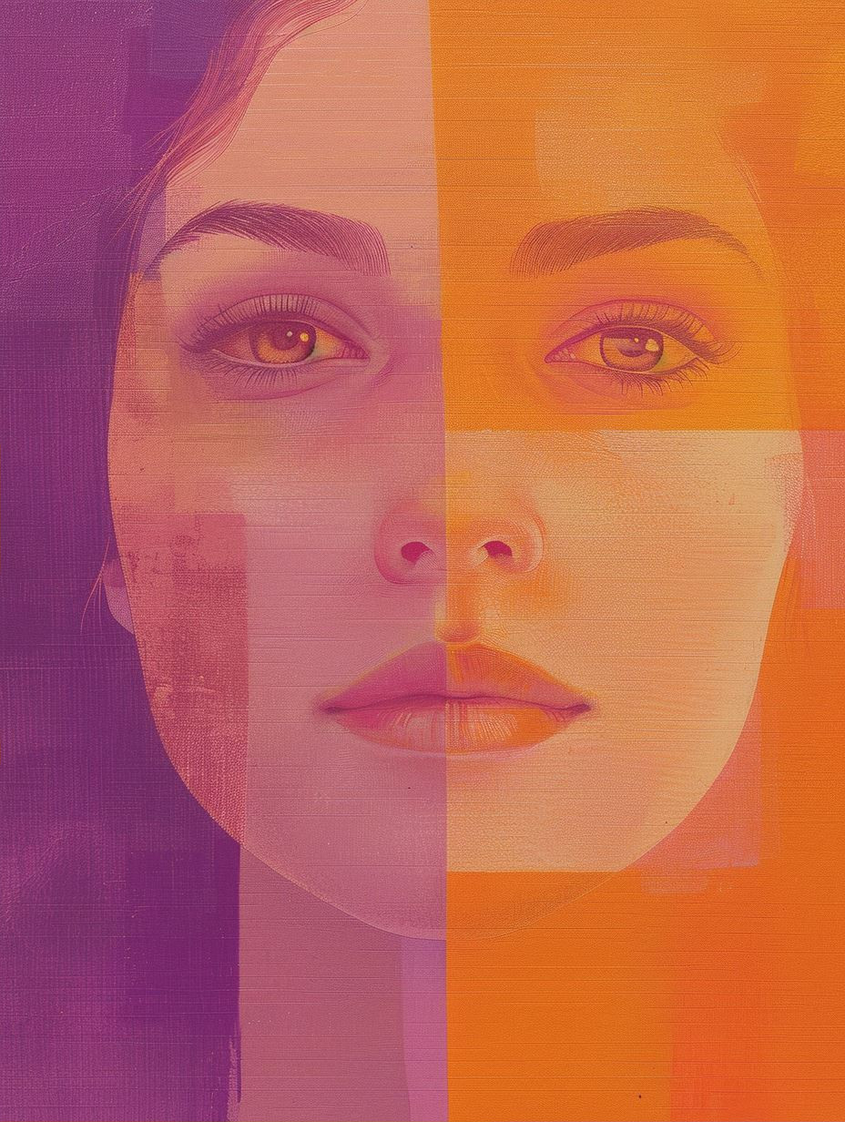 Fragmented Portraits in Violet Gold - Image 2