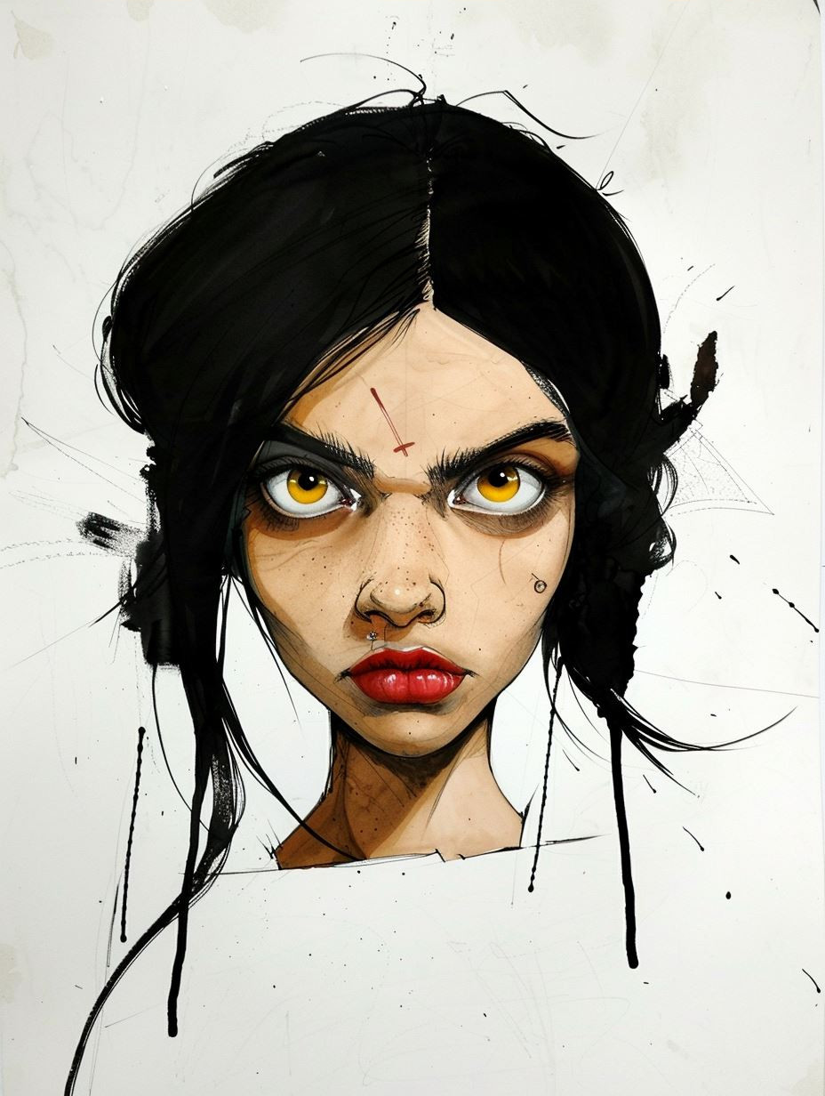 Haunting Gaze: Four Surreal Portraits - Image 4
