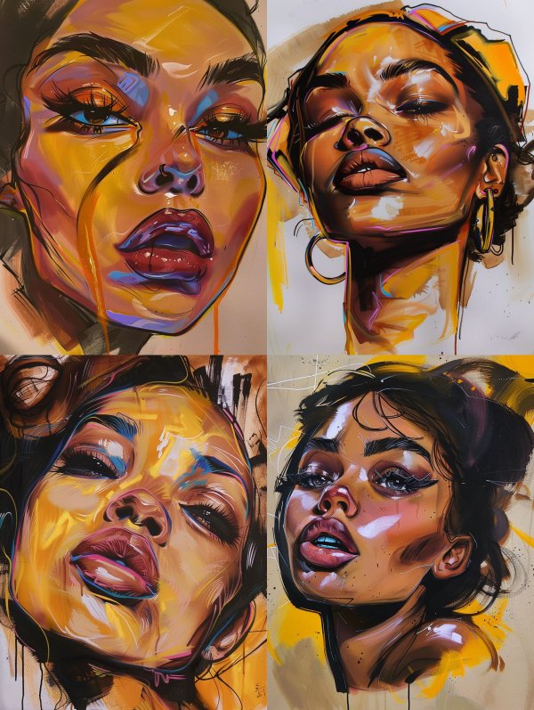 Vibrant Neon Portrait Fusion