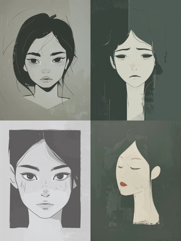 Melancholy Minimalist Portrait Studies