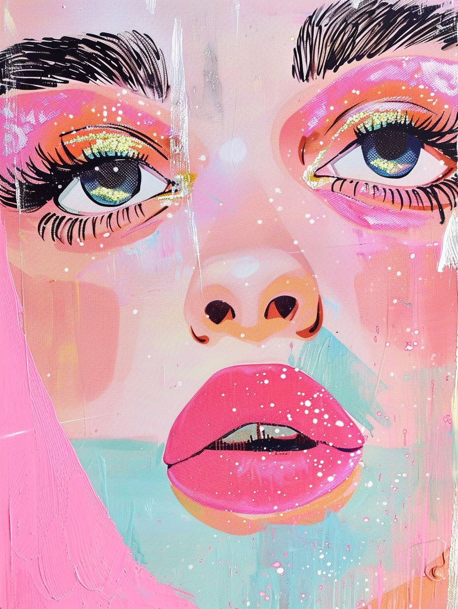 Vibrant Modern Portrait Study - Image 3