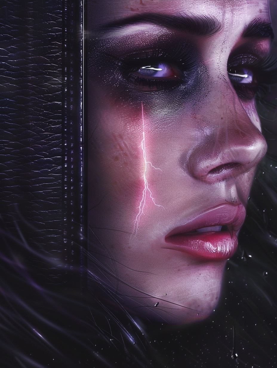 Ethereal Neon Dew Portrait - Image 3