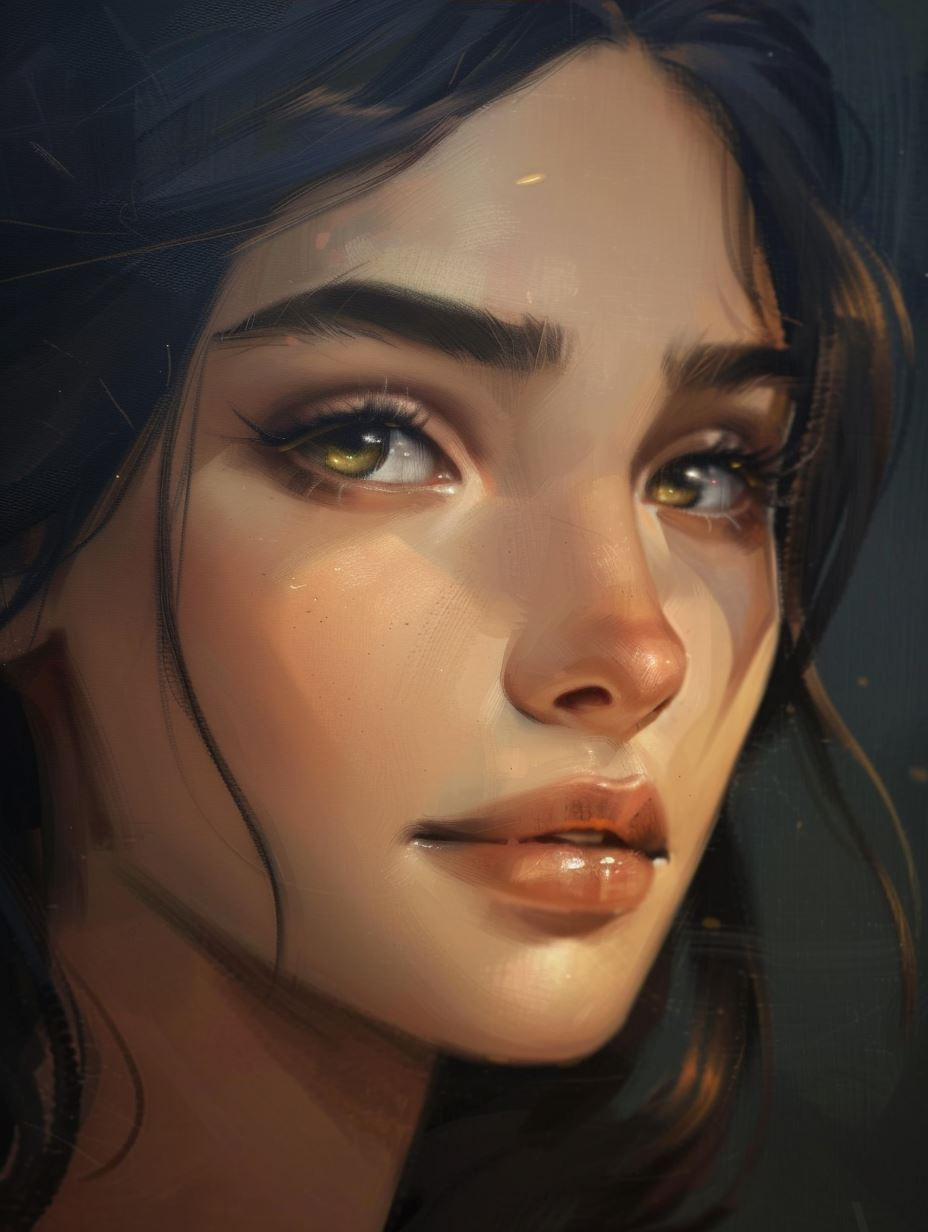Ethereal Gazes: A Digital Portrait Study - Image 4