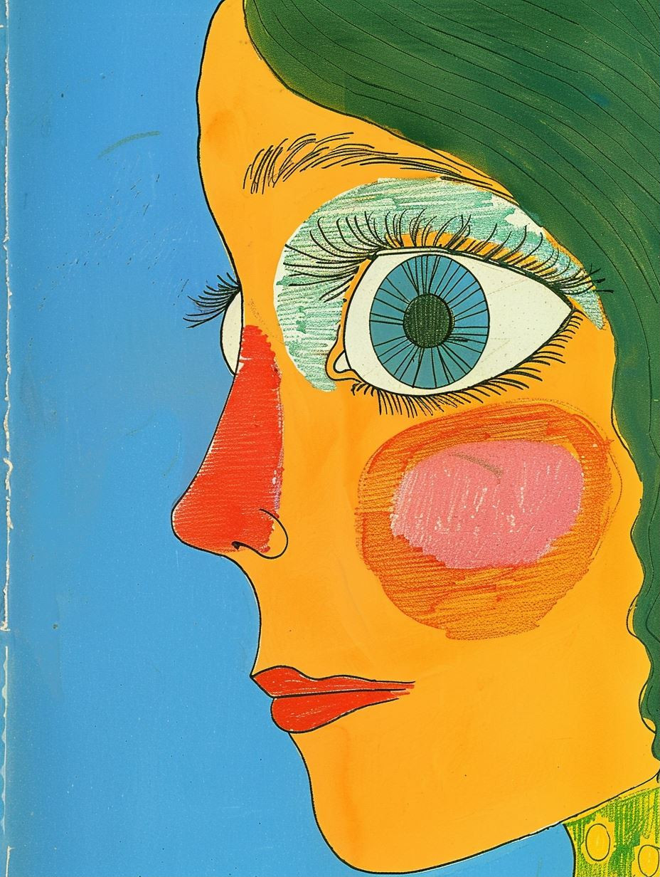Vibrant Pop Art Portrait Profile