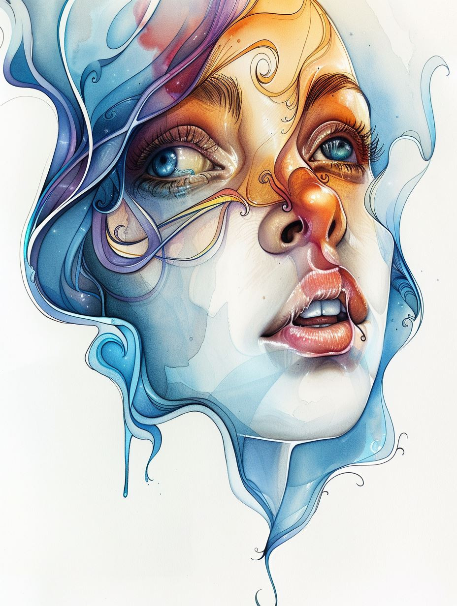 Ethereal Fluidity: Surreal Female Portraits - Image 1